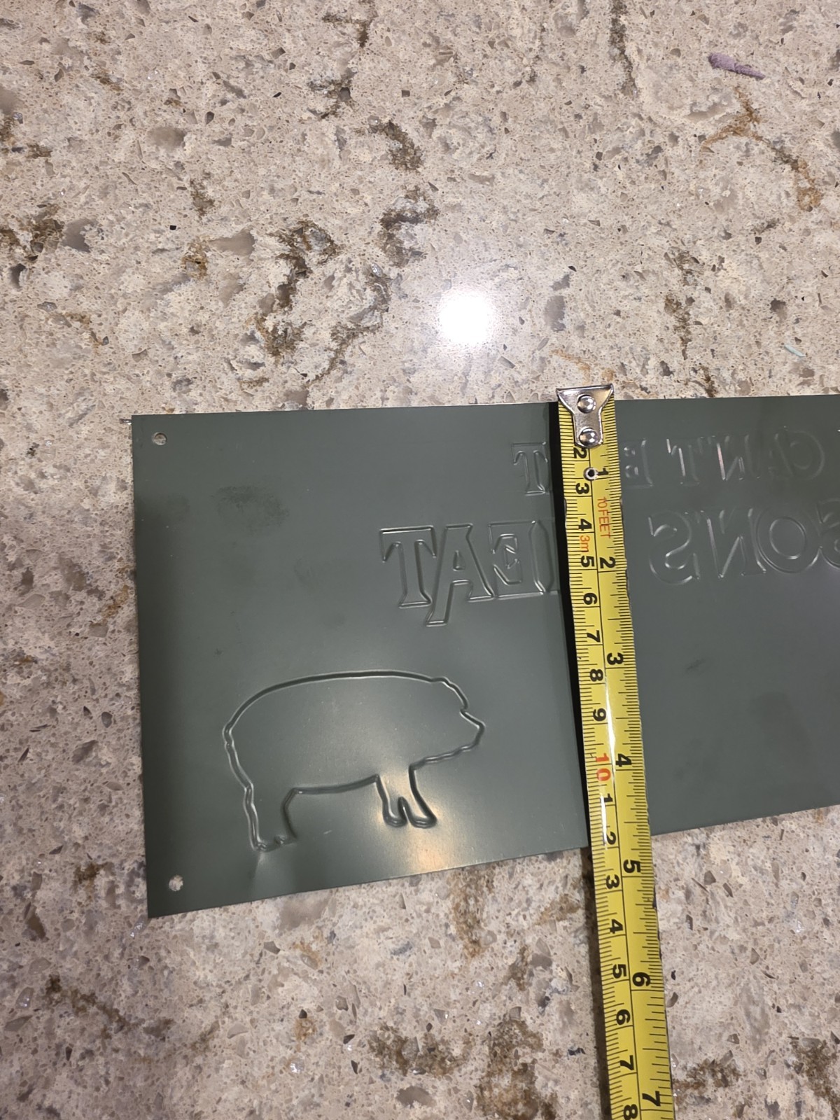 Embossed Robinson’s Meat Metal Sign – Butcher Shop / Farmhouse Vintage Pig