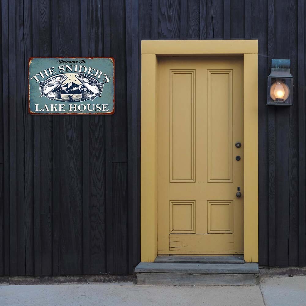 Personalized Lake House Wall Decor Cabin Decor Gift Metal Sign 108120078001