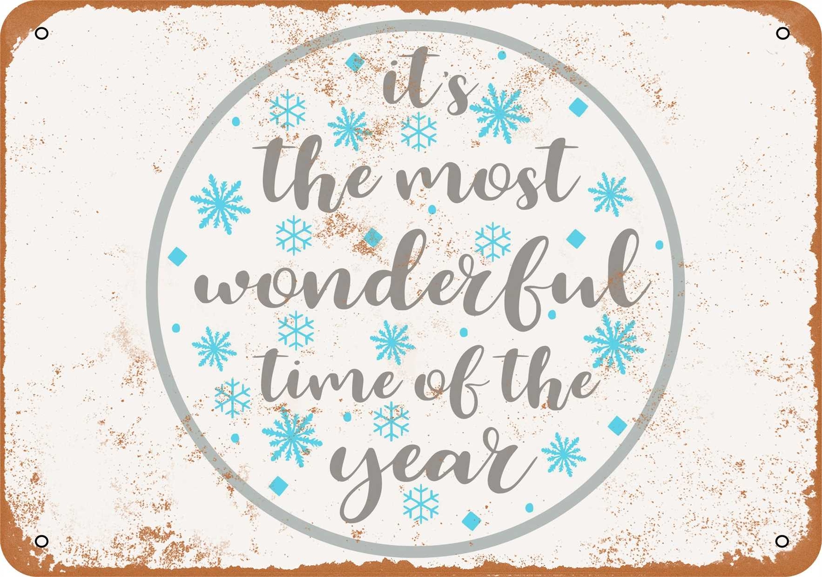 METAL SIGN – It’s the Most Wonderful Time Of the Year 2 – Vintage Look