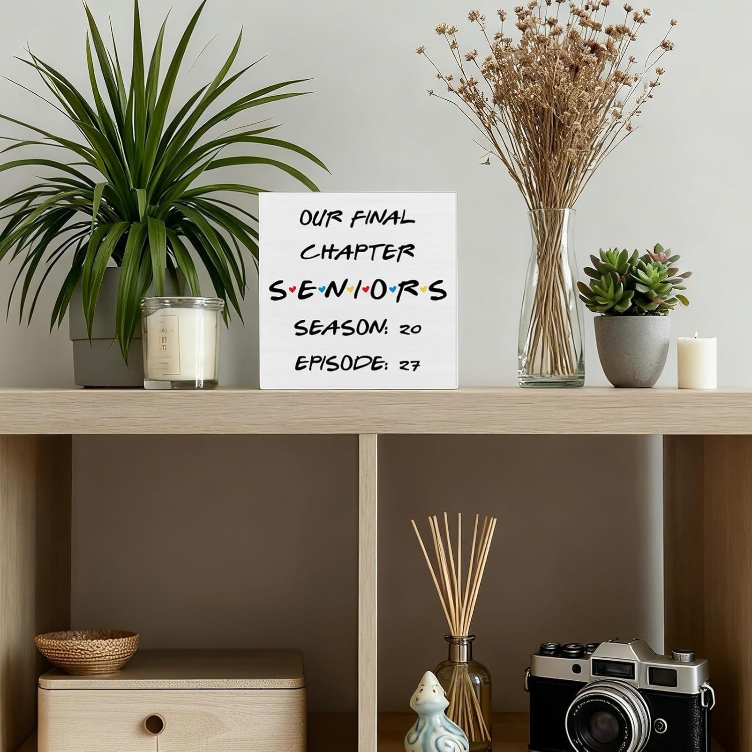 Class of 2027 Graduation Decor, Our Final Chapter Senior 2027 Wooden Box Sign, S