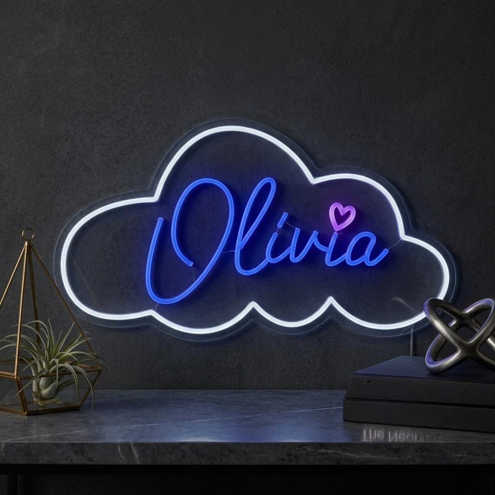 Custom Cloud Name Neon Sign Personalized Nursery Baby Name Room Gift Wall Decor