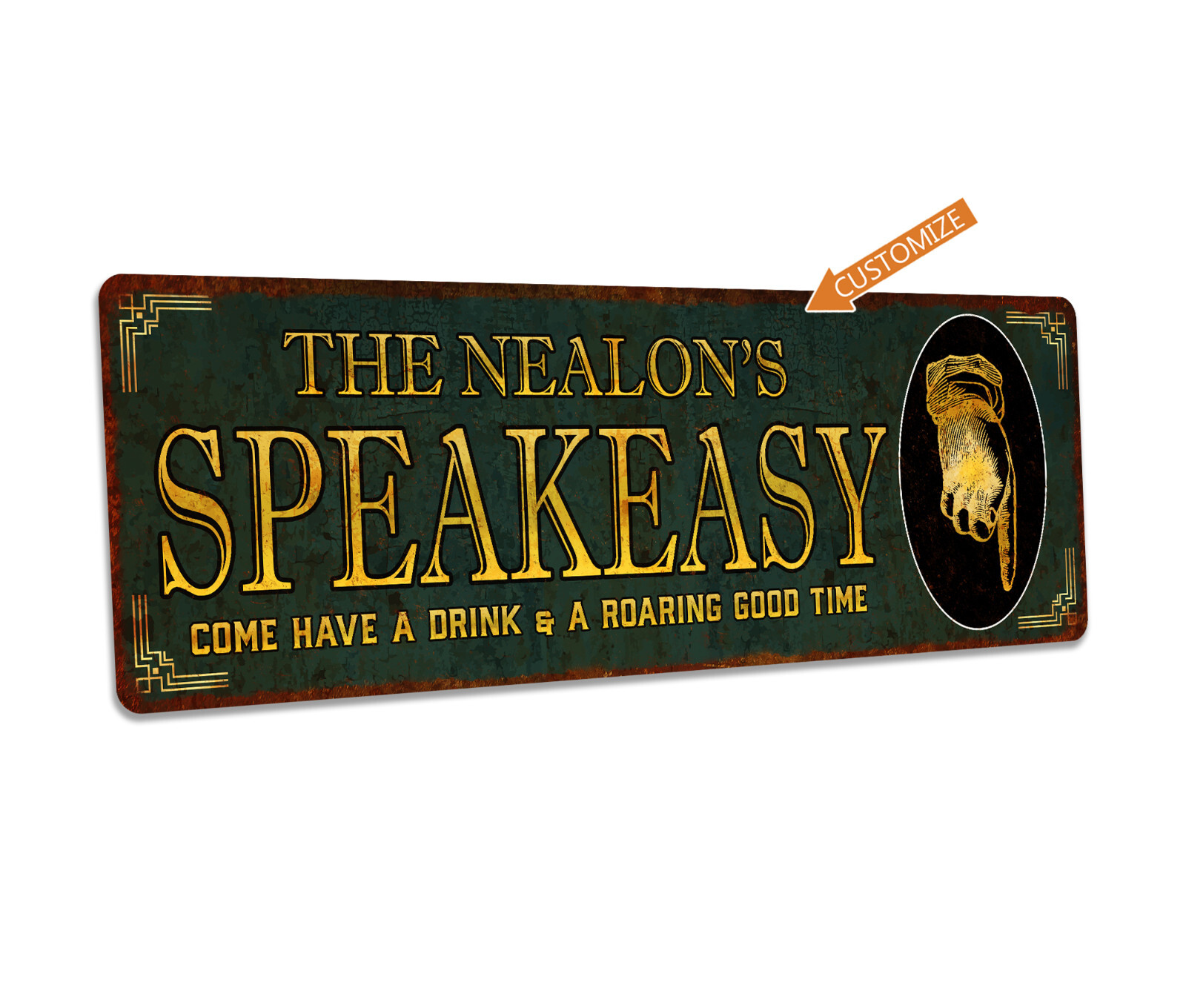 Personalized Speakeasy Home Bar Sign Rustic Distressed Pub Man Cave 106182002006