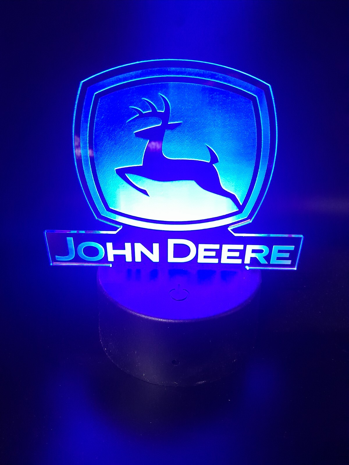 Edge Lit Tabletop Sign, Multi-Colored LED, Desk Lamp, Night Light John Deere