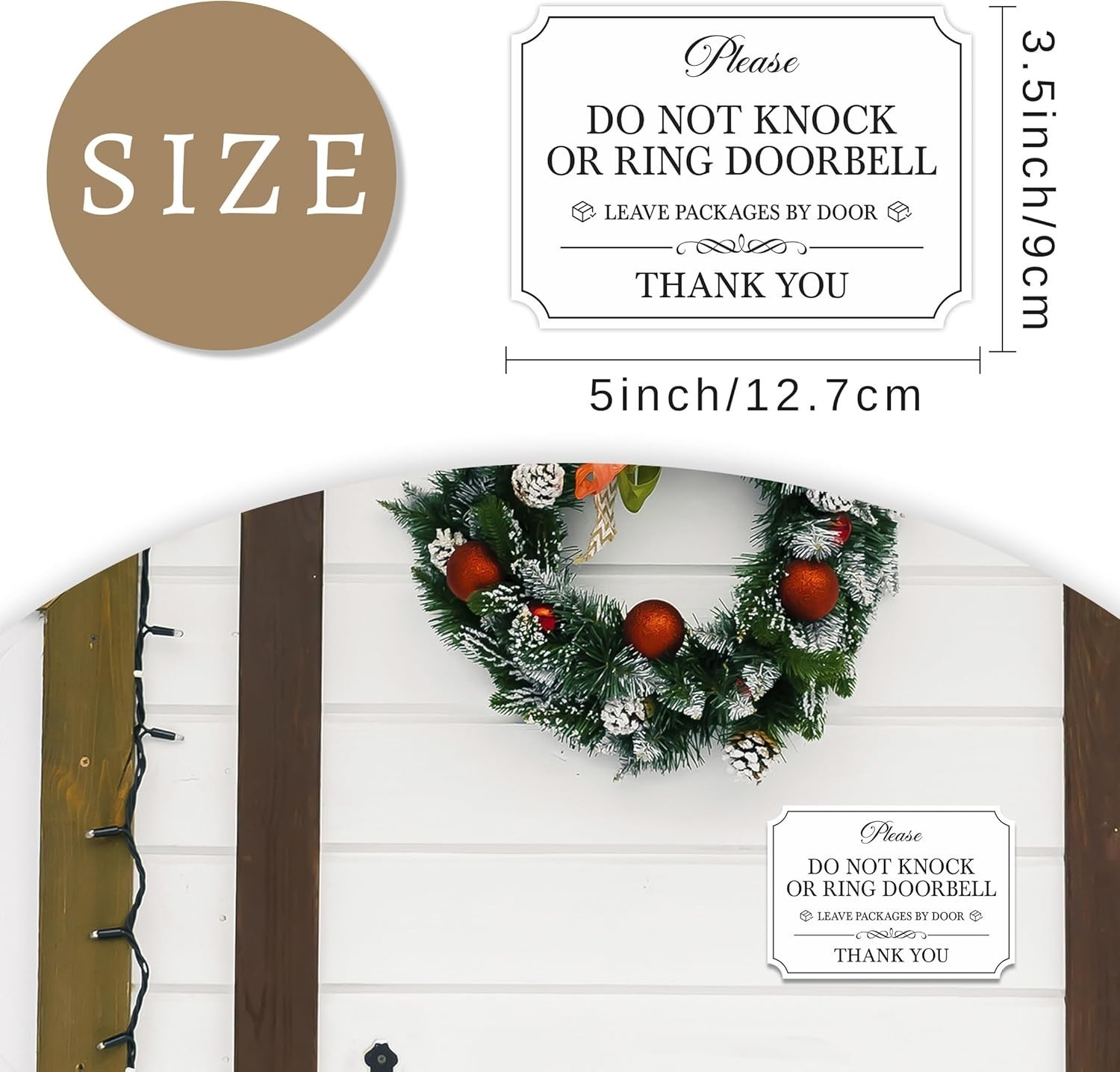 Elegant Waterproof Do Not Knock Sign – Clear Private Message for Entrances