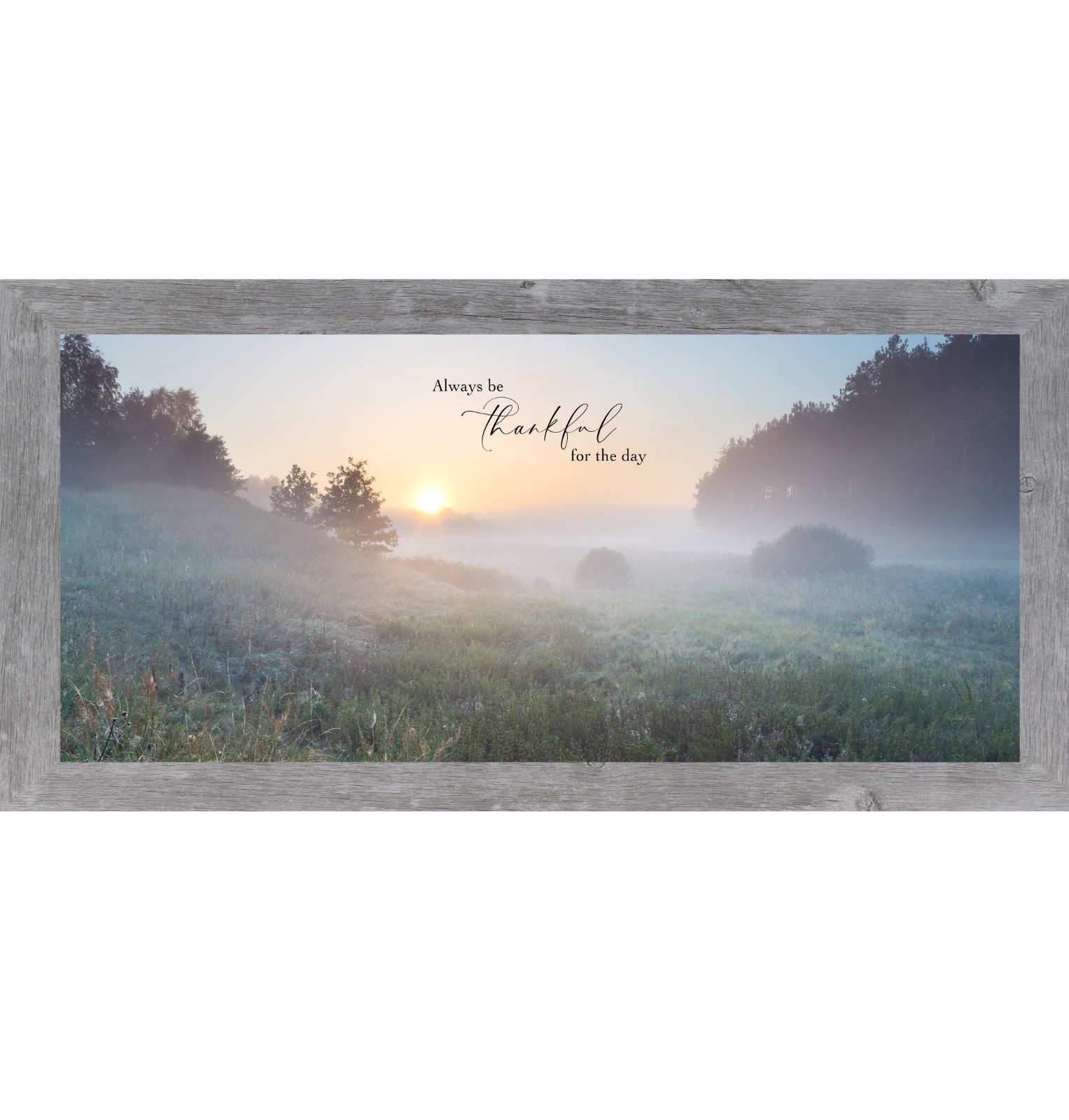 Be Still Christian Sunrise Framed Wall Art Wide Landscape Decor | Multiple Sizes