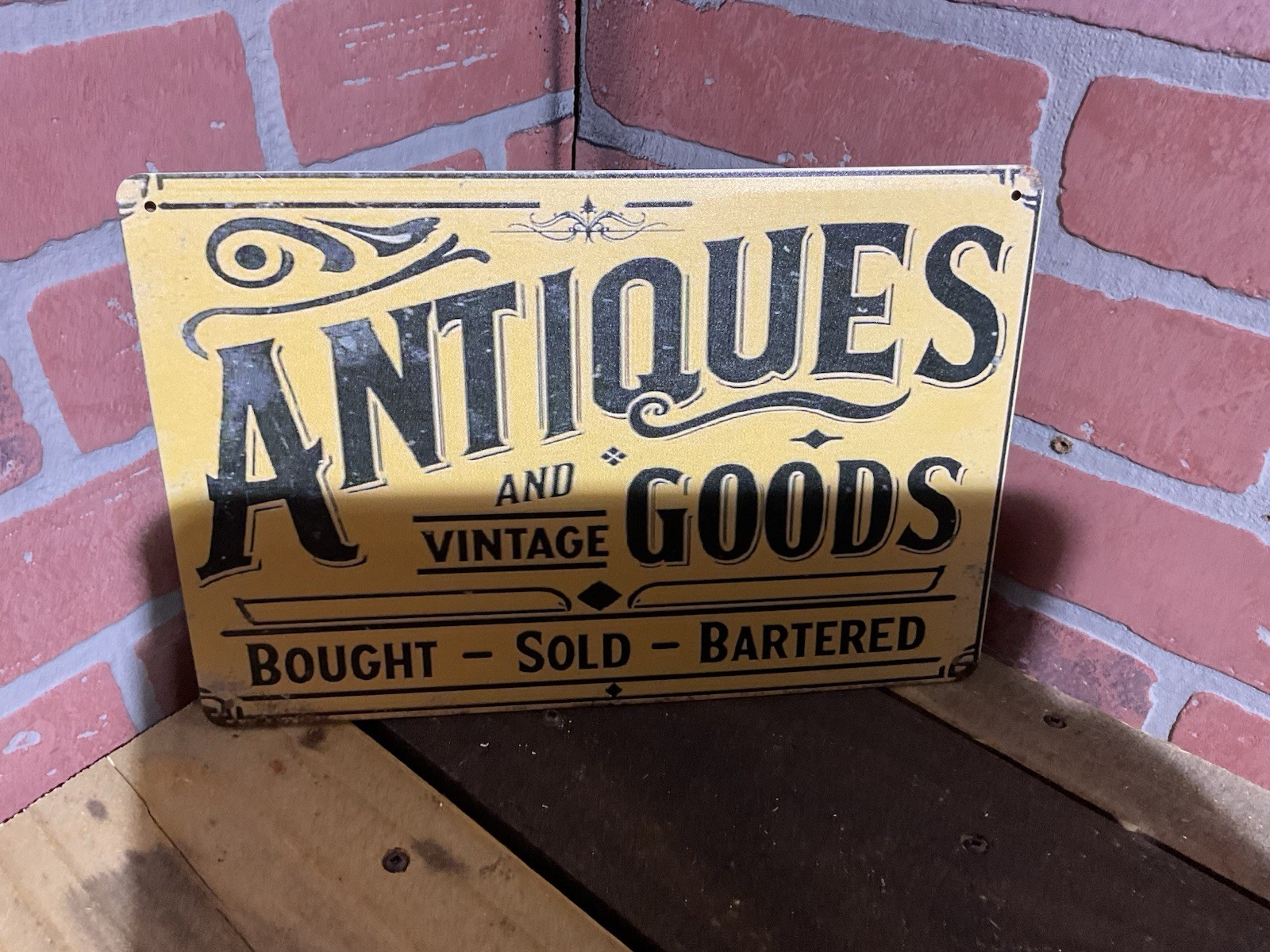 12”X8” Vintage Style “Antique Goods Sold” Advertising Sign…Ships Free!