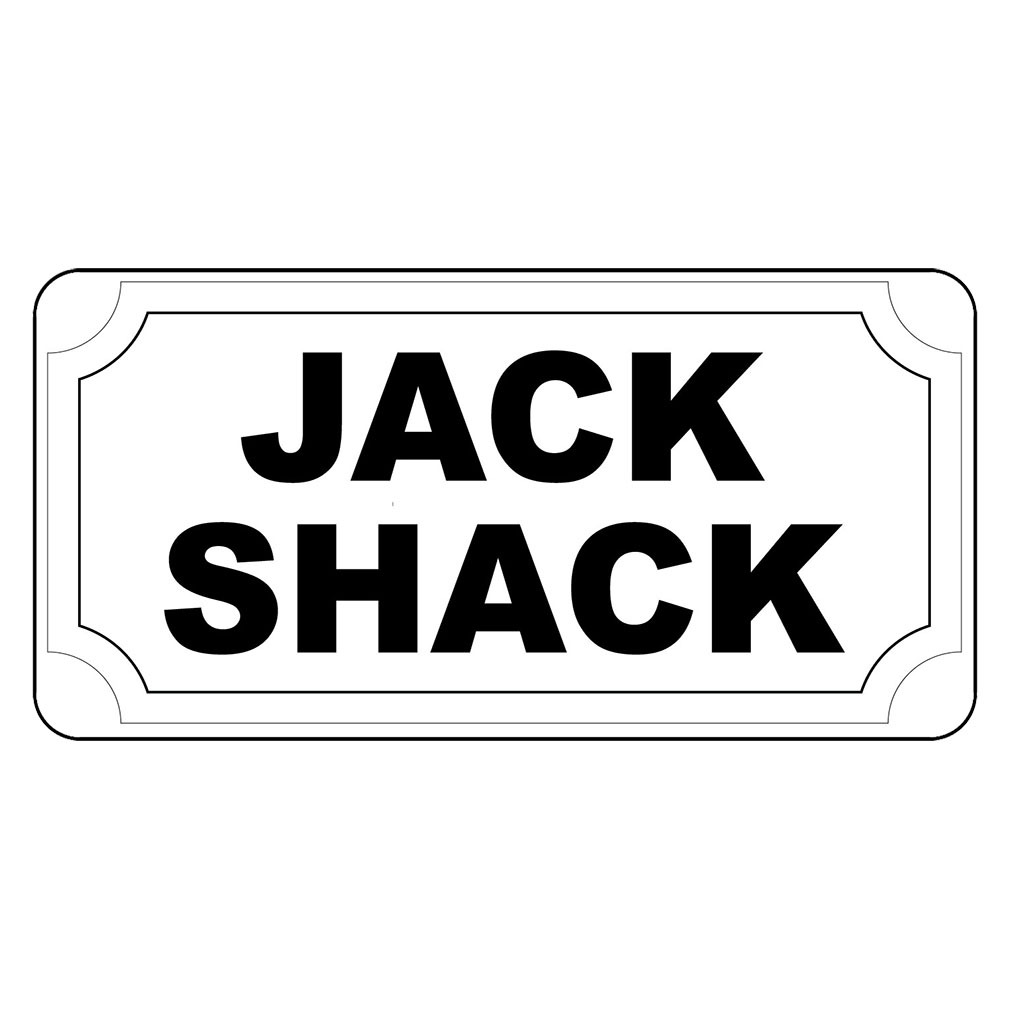 Jack Shack Black Retro Vintage Style Metal Sign – 8 In X 12 In With Holes