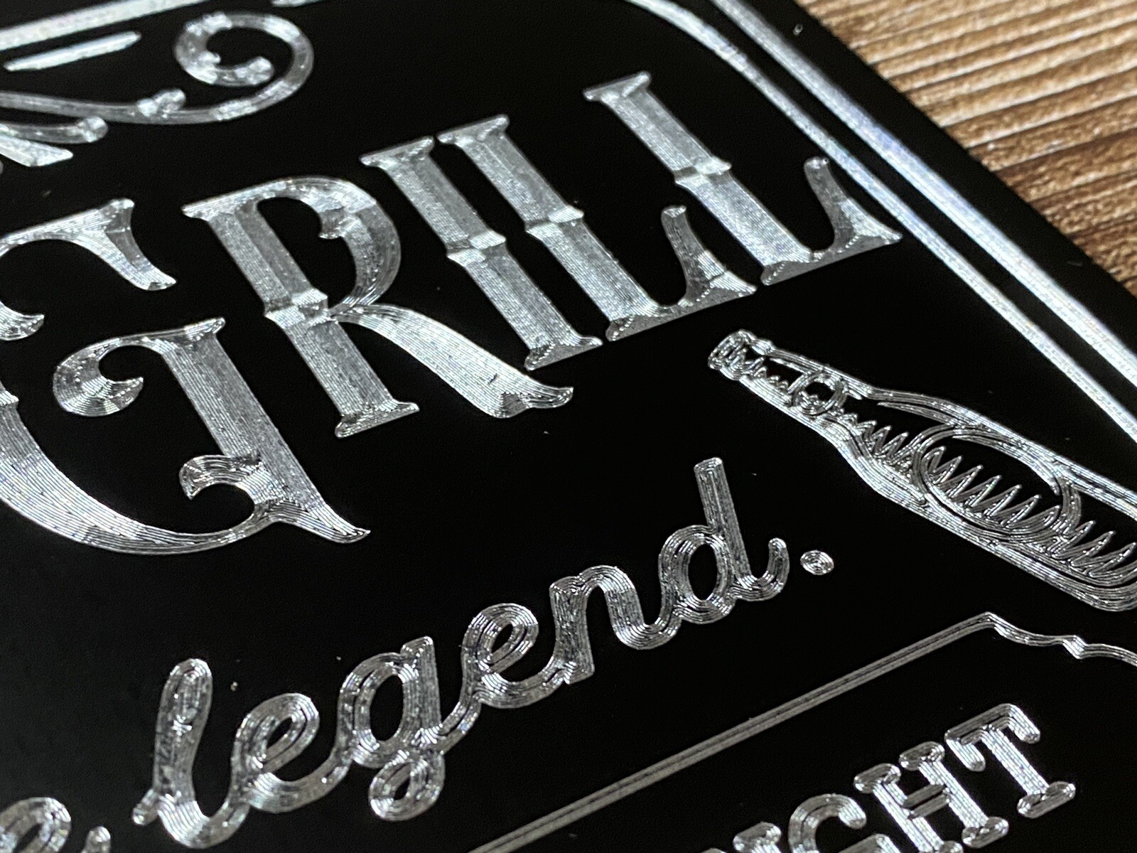 Welcome to Dad’s Bar & Grill Diamond Etched Metal 15×7 Sign Father’s Day Gift
