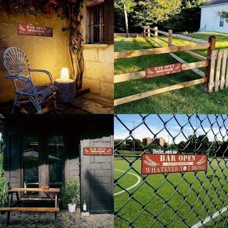 The Hideout Vintage Metal Sign Rustic Man Cave Wall Art Hanging Decoration Gift