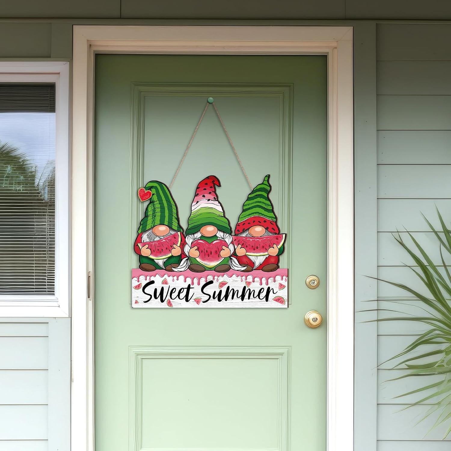 Lightweight Farmhouse Gnome Summer Hanging Sign – Perfect for Indoors & Outdoors