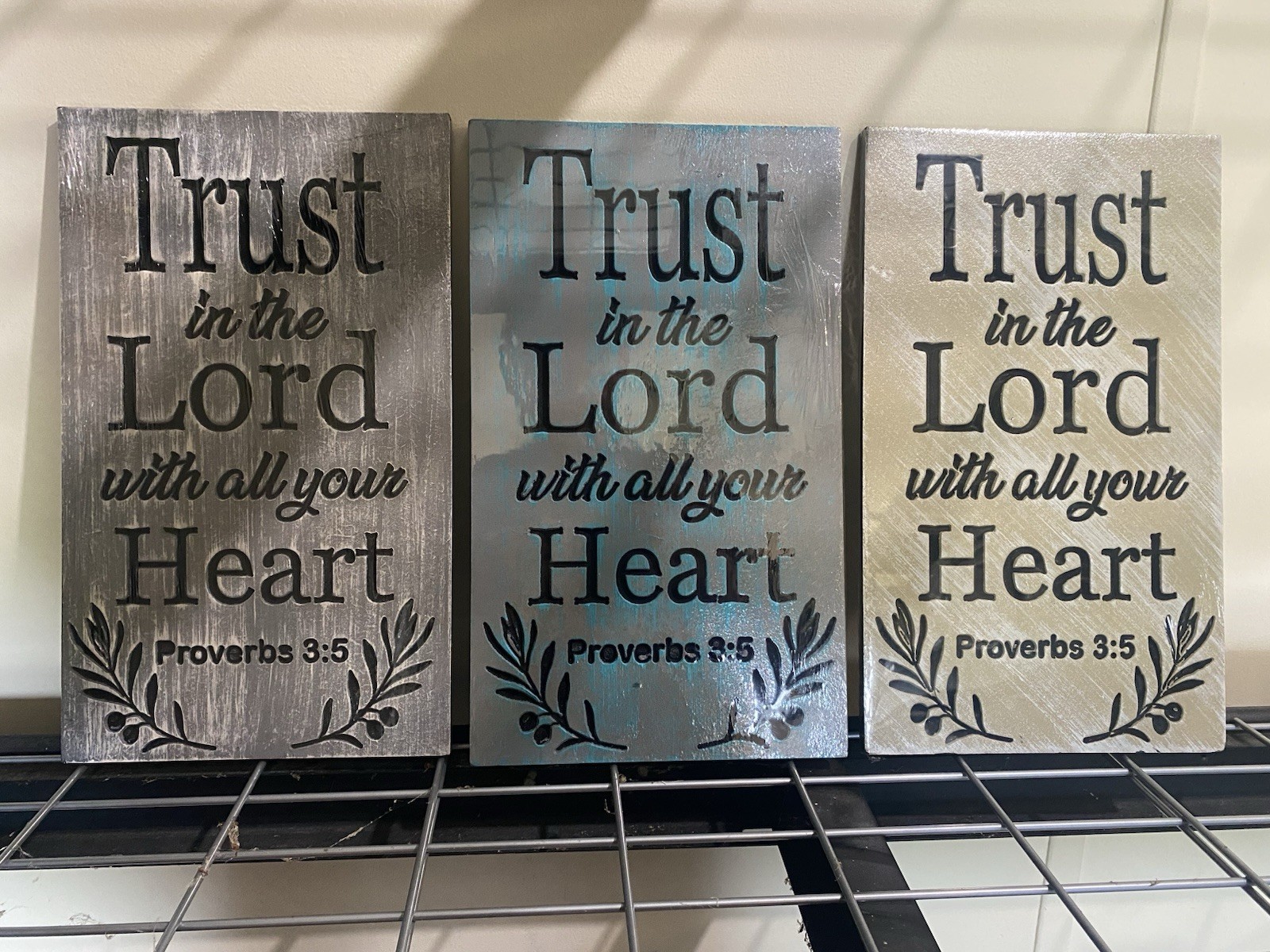 Trust in the Lord with All Your Heart Proverbs 3:5 Wood MDF Plaque XS3