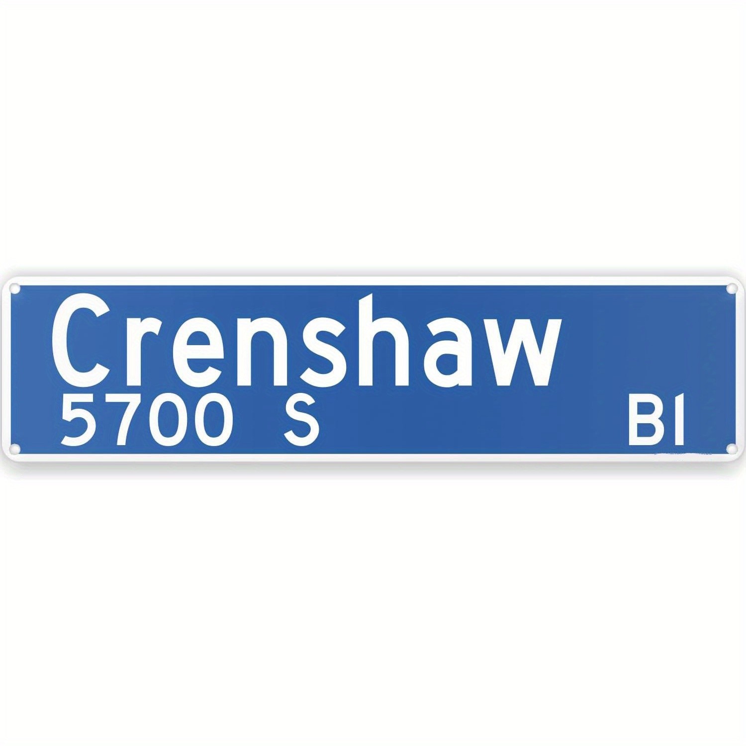 Los Angeles Street Sign Crenshaw Boulevard Aluminum Street Sign 18×4 Funny