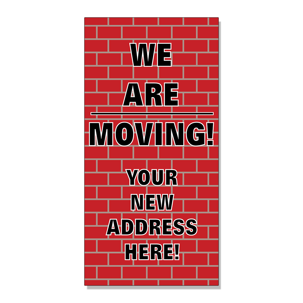 We Are Moving Business DECAL STICKER Retail Store Sign