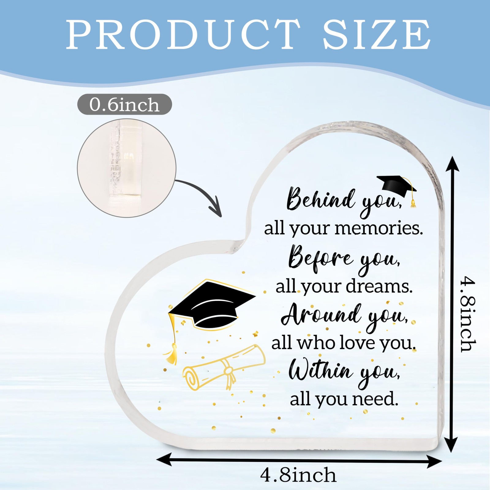 Graduation Gifts 2026 Acrylic Plaque Graduation Decorations Class of 2026 In…