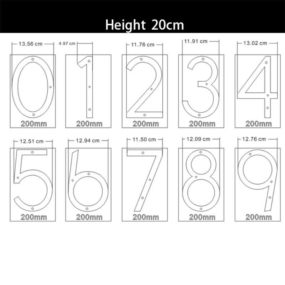 Metal Illuminated LED Lighted Letter Address Plaque House Number Sign Logo