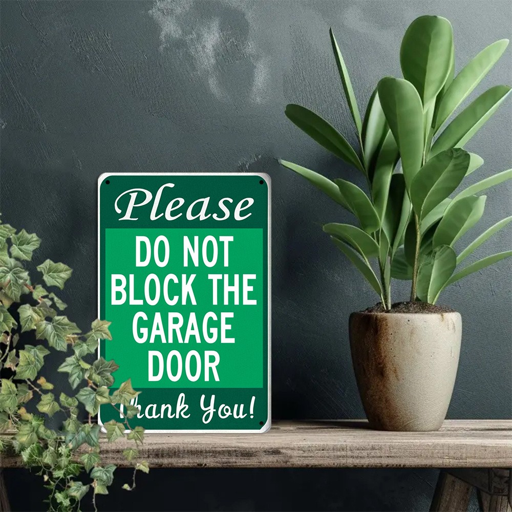 Please Do Not Block The Garage Door Metal Tin Sign Garage Warning Decor Driveway