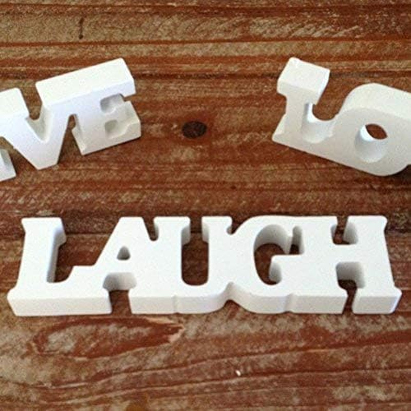 Live Love Laugh Wooden Letters,Valentines Day Table Decorations Supplies,3Pcs