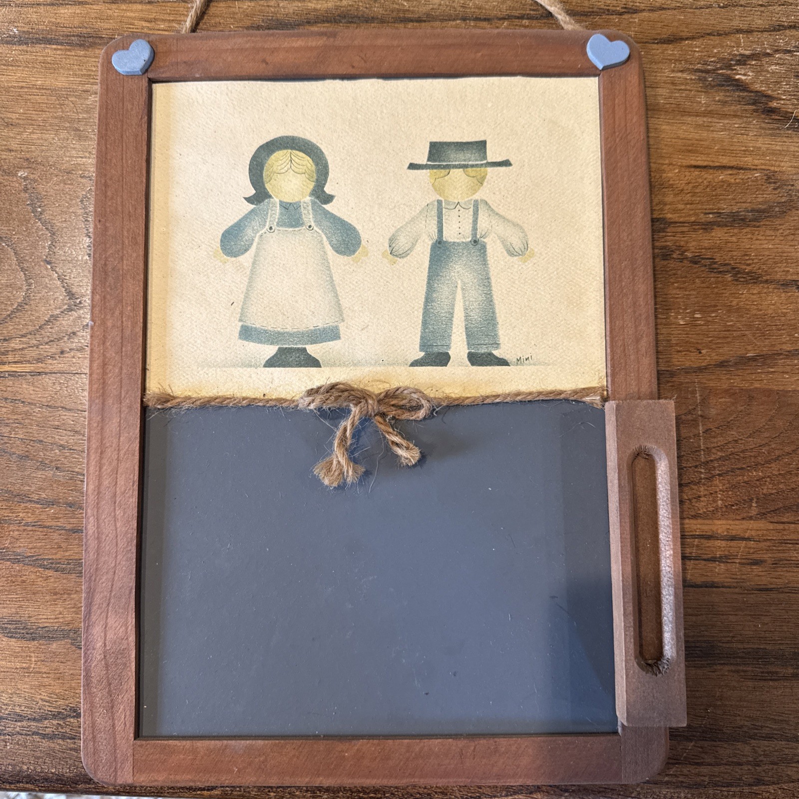 Vintage Handmade Wood Framed Chalkboard Cottagecore Farmhouse Decor Country