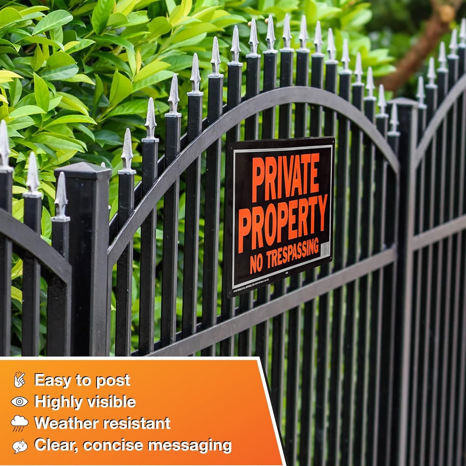 Durable Aluminum No Trespassing Signs – High-Contrast, 9.25″ x 14″ (2 Pack)