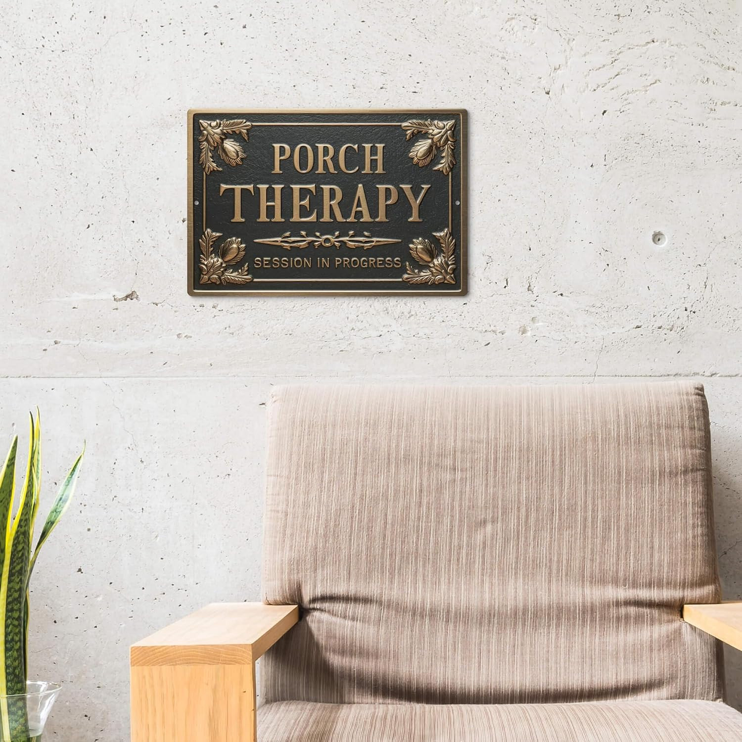 Porch Therapy Tin Sign Porch Therapy Session in Progress Wall Decor for Front Ba