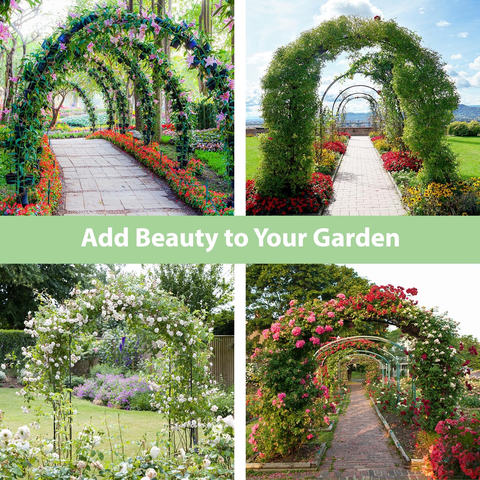 94 Metal Garden Arch Trellis for Climbing Plants Outdoor Decorations