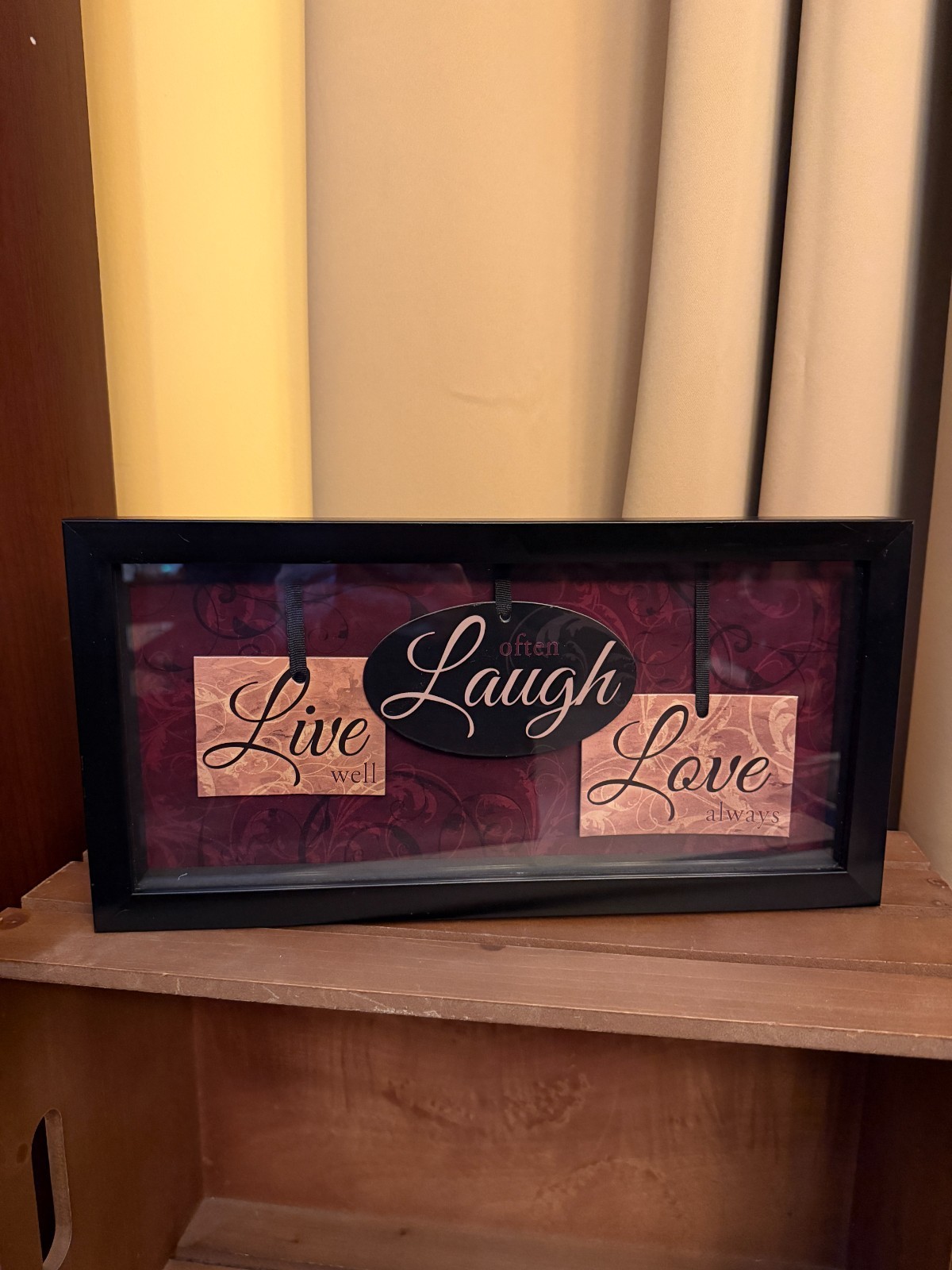 “Live, Laugh, Love” Shadow Box Wall Picture