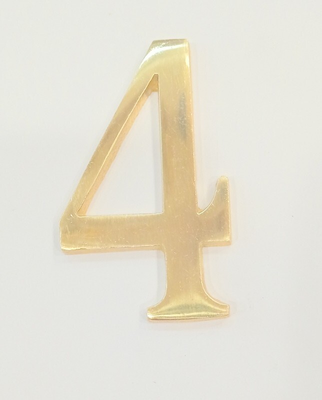 100 MM 4″ HEIGHT BRASS HOME DOOR MOUNTED & WALL MOUNTED NUMBERS “4”