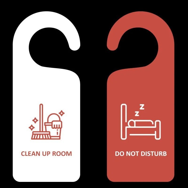 Do Not Disturb Sign Door Knob Hanger Handle Warning Tag Room for Home, Office