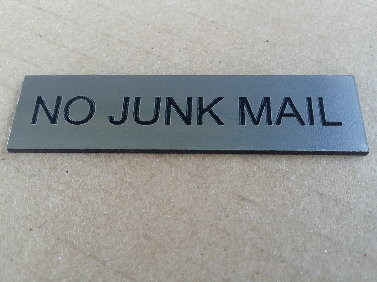 No Junk Mail Sign for Mailbox Letter Box – 30 Colours & 3 Medium to Large Sizes