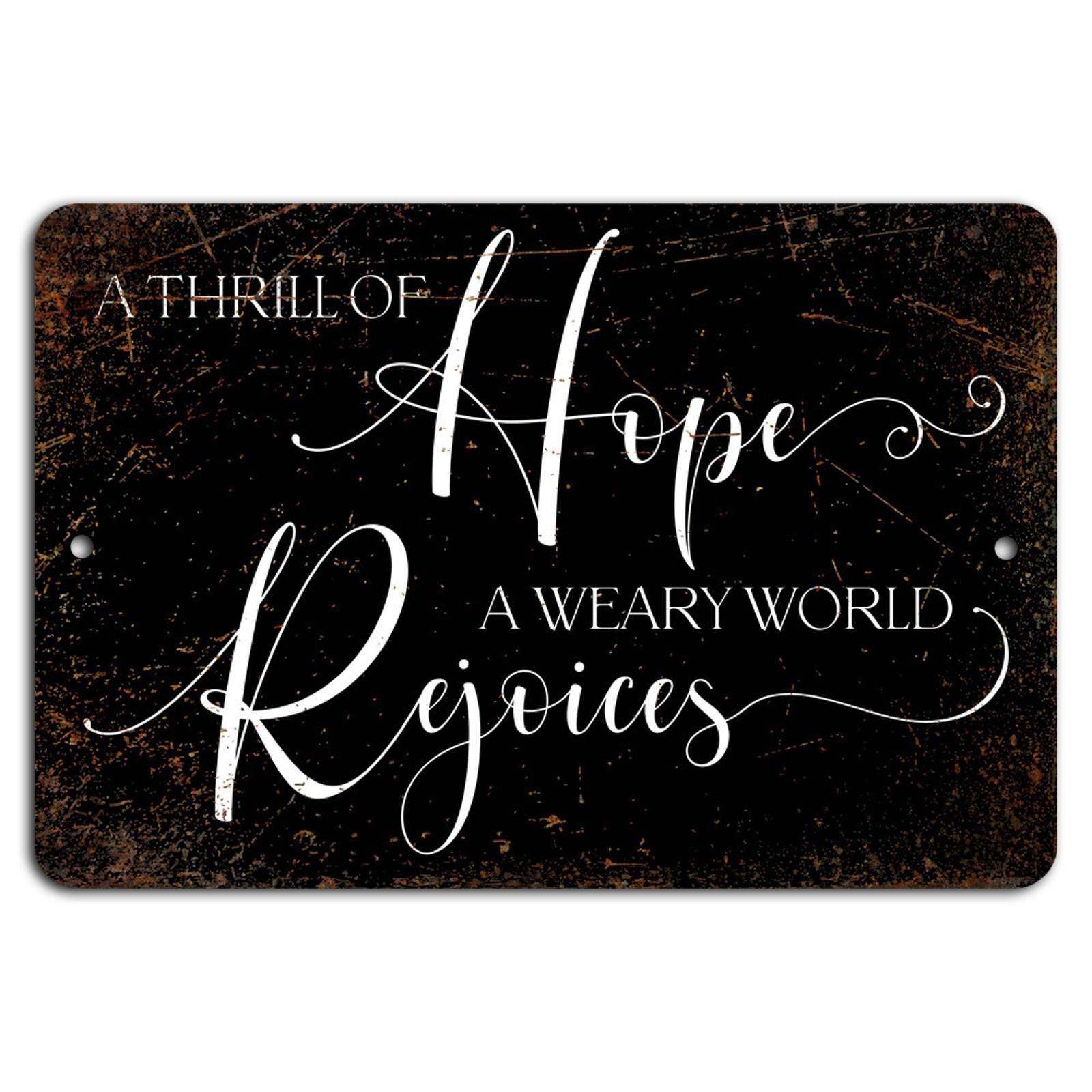 Rustic Hope Sign BanginPrints Aluminum 8×12 Horizontal Inspirational
