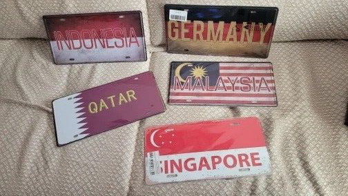 Mexico Flag Decorative License Metal Plate Vintage Travel Sign Wall Tin Plaque