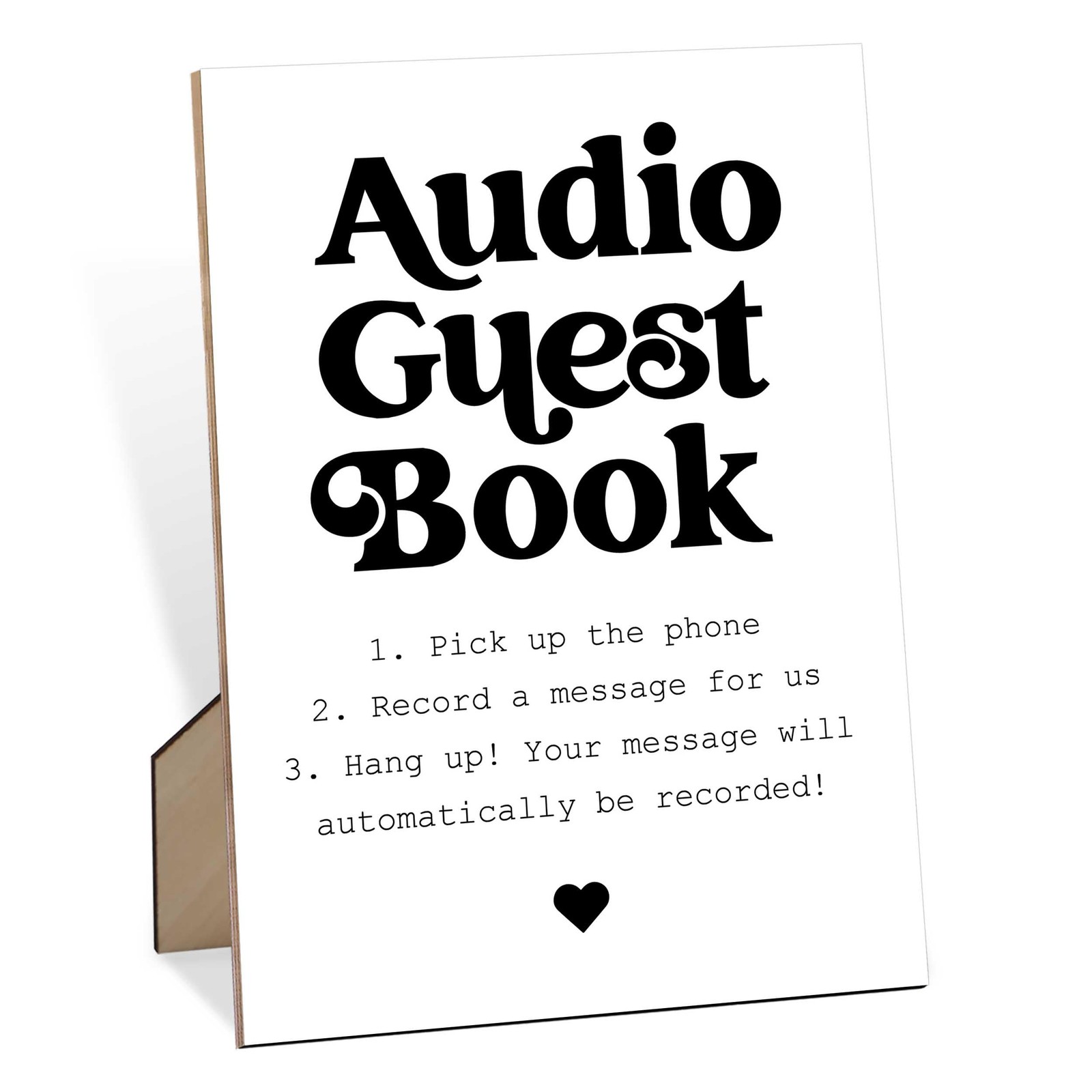 Audio Guest Book Wedding Sign, Audio Guest Book Wedding Sign for Wedding Tabl…