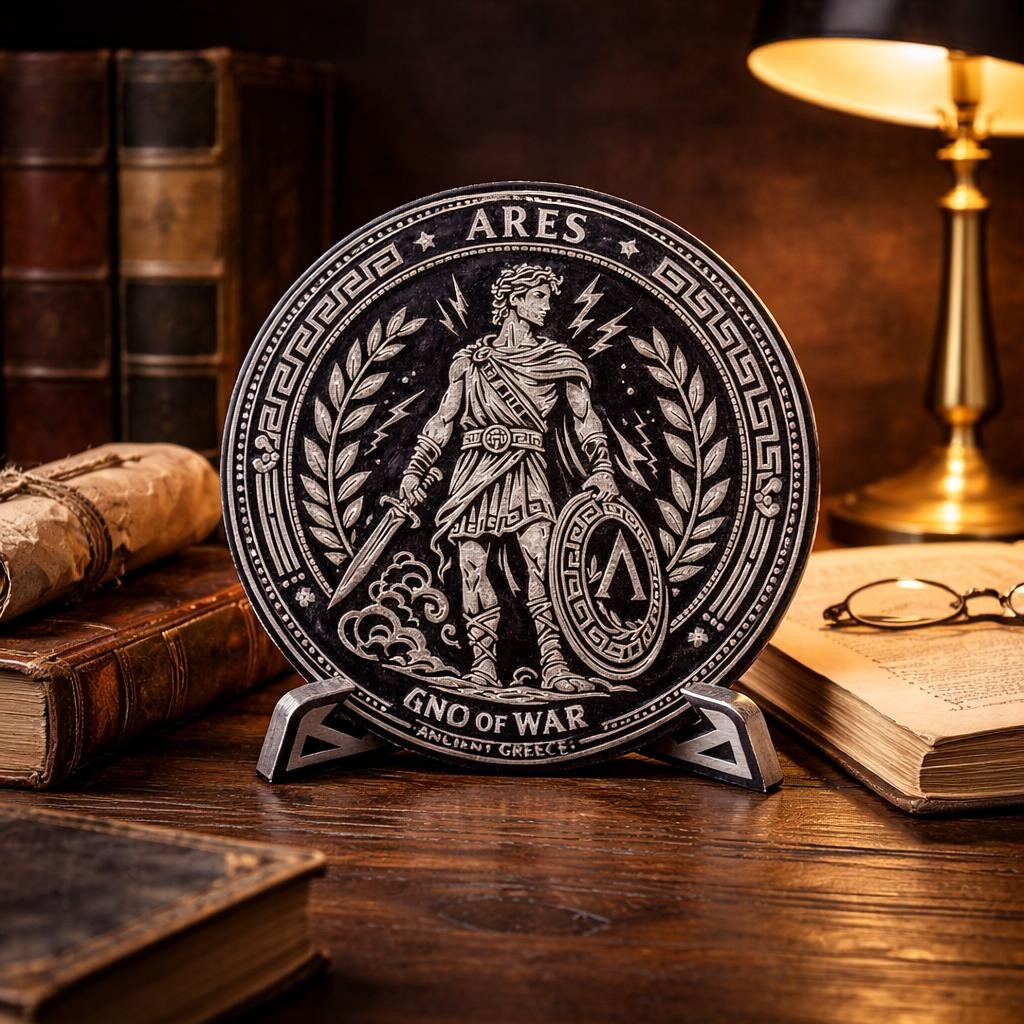 Greek Gods Acrylic Plaques Double Sided Engraved Mythology Set Display Decor.