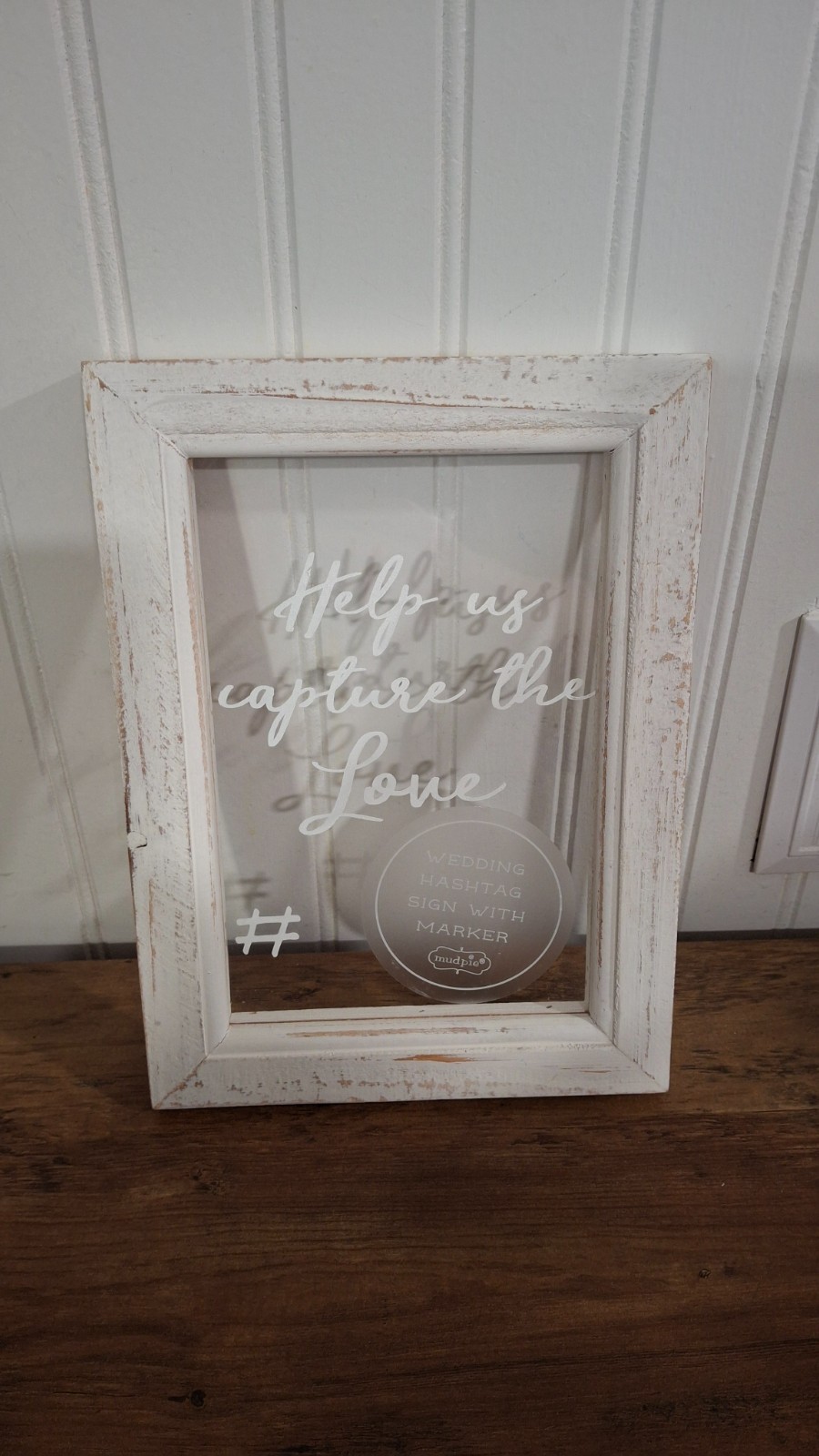 New Mud Pie Framed Wedding Sign Help Us Capture the Love # Social Media