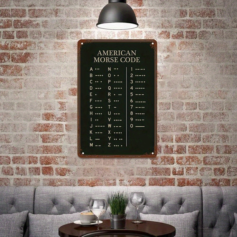 American Morse Code Vintage Metal Sign Ham Radio Operator Shack Man Cave Decor