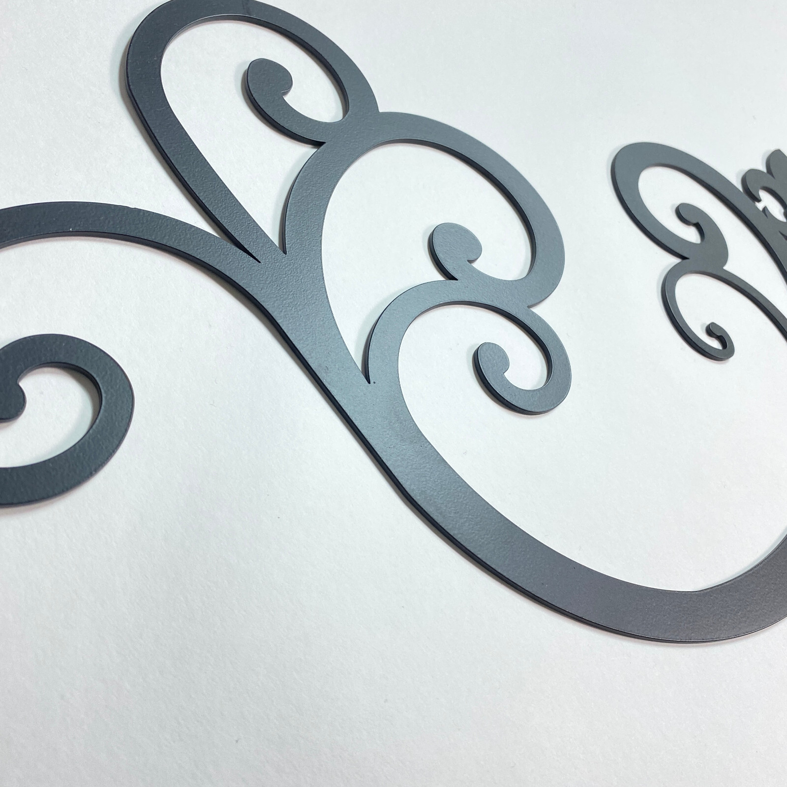 Wrought Iron Metal Scrolled Door Wall Decoration Plaque Art 24 x 9.5 inch 2mm