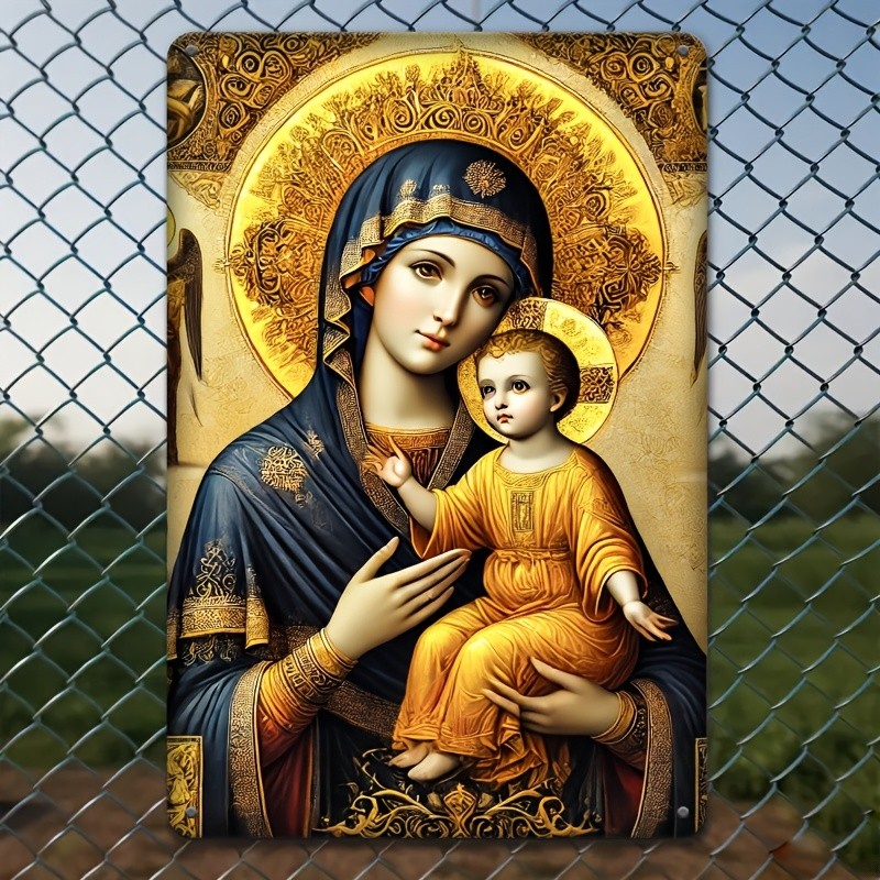 One Piece, Our Eternal Helper Women, Russian Orthodox Icon Metal Tin Signs