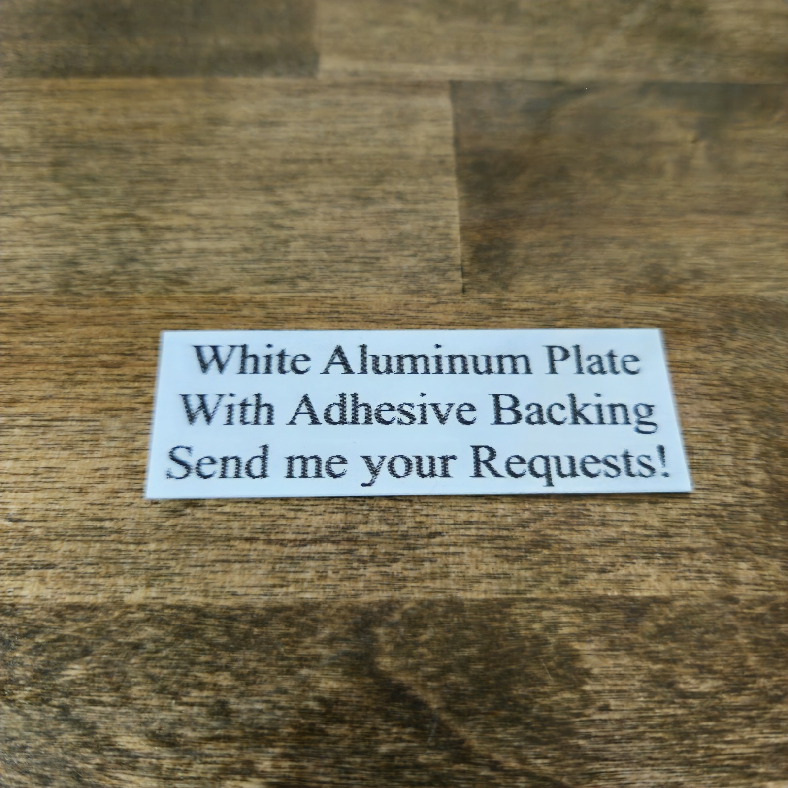 White Engraved Aluminum Plate 1×3 Plaque Name Tag Trophy Urn Memorial