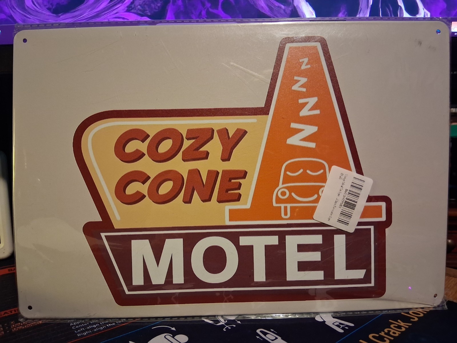Cozy Cone Motel Pixar Cars Film Wall Art Sign Decor 12x8In Fan Wall Man Cave