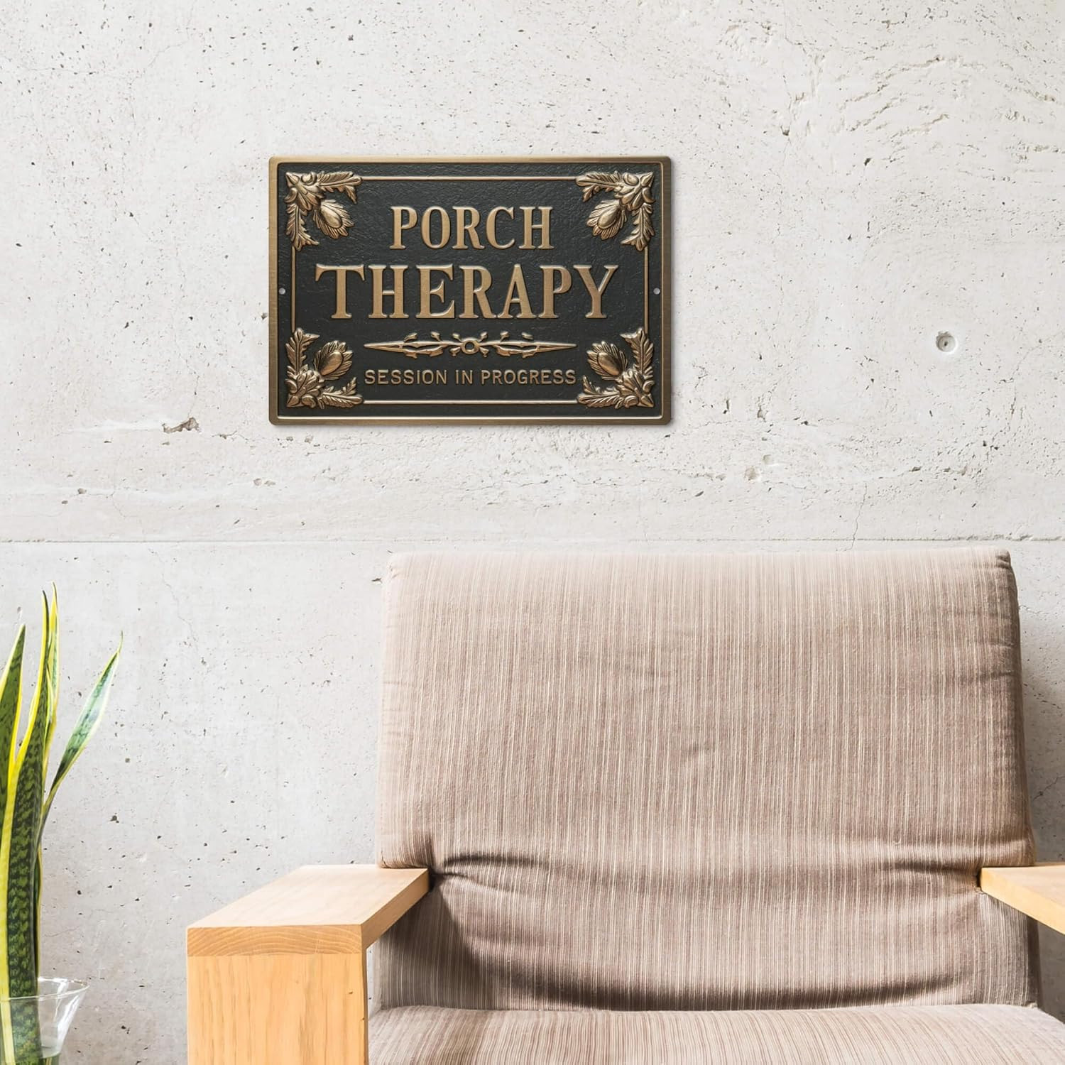 Porch Therapy Tin Sign Porch Therapy Session in Progress Wall Decor for Front Ba