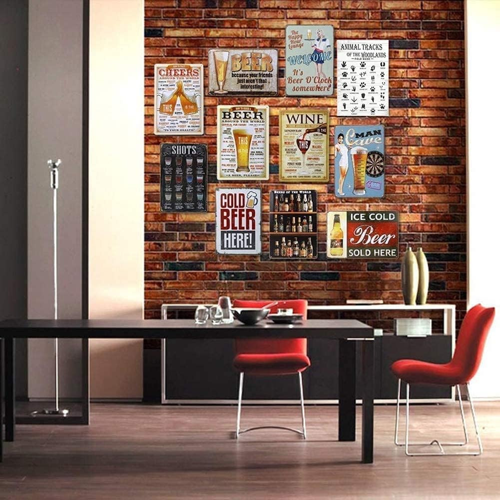 Animal Tracks Field Guide Nursery Metal Tin Sign Rustic Animal Tracks Country Wo