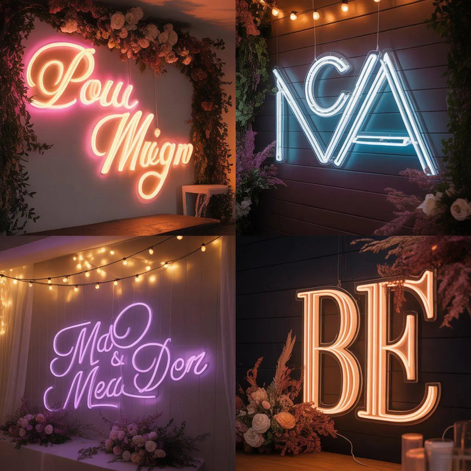 Customized Wedding Neon Sign Personalized Sign Wedding Party Decoration