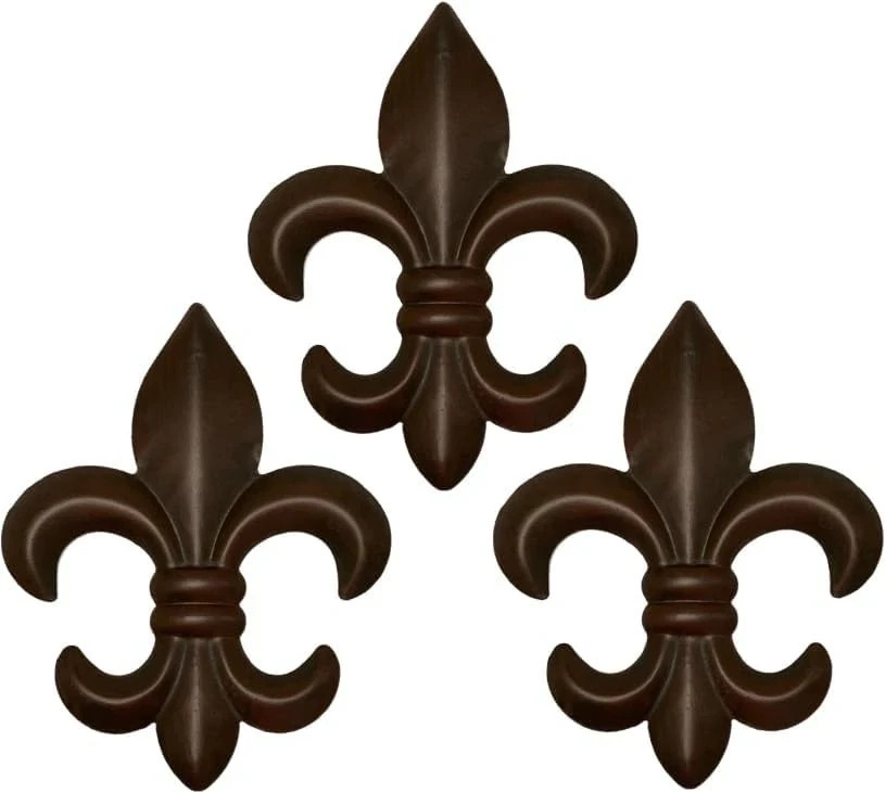 6″ Metal Fleur De Lis Wall Decor Art (3 Pack) – New Orleans Style Home Decor
