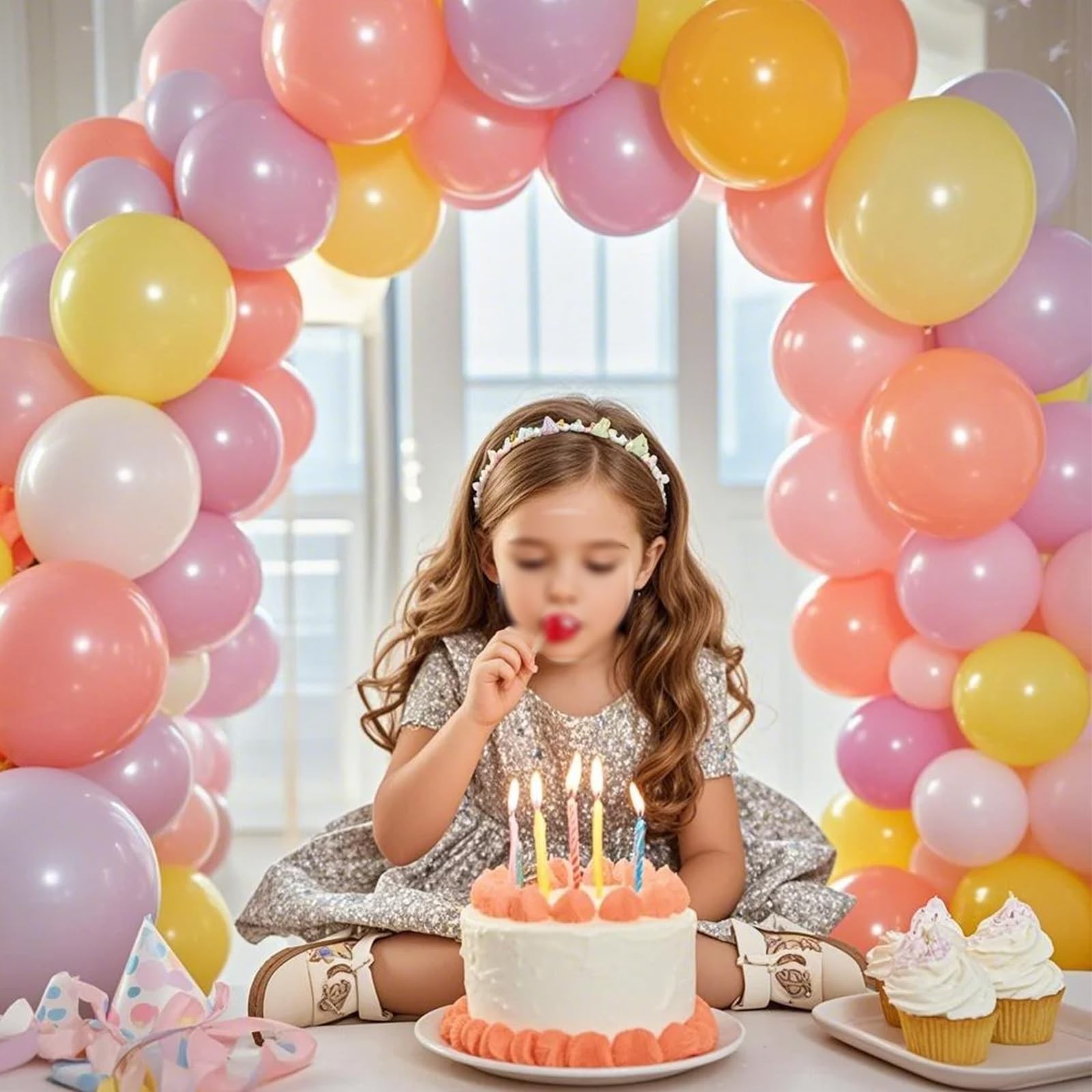 Balloon Arch Kit Stand with Base, 9Ft & 5.6Ft High Free Bending Half Arch Sta…