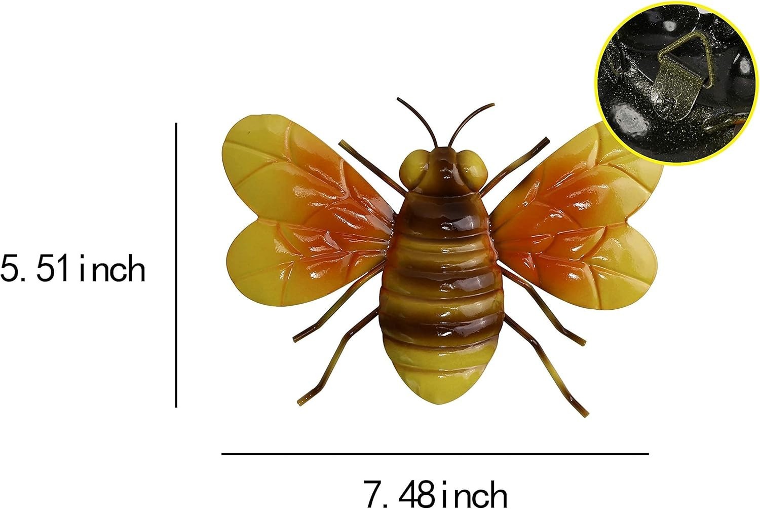 Vibrant Iron Honeybee Wall Art – Perfect Gift & Decorative Accent for Any Room