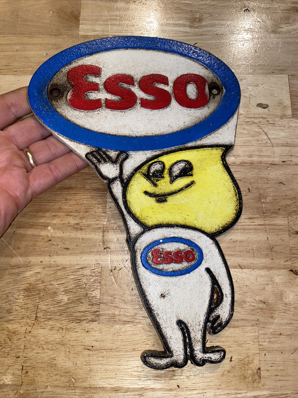 Esso Sign Plaque Ratrod SoCal Home Office Work Bedroom Room House Mechanic Decor