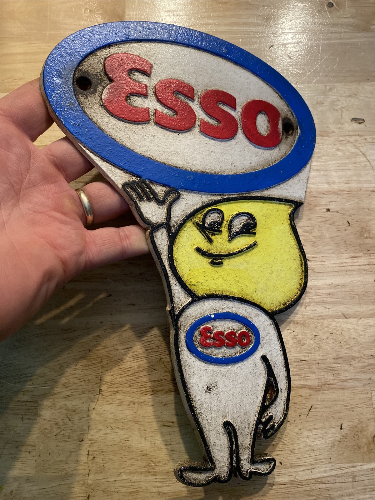 Esso Sign Plaque Ratrod SoCal Home Office Work Bedroom Room House Mechanic Decor
