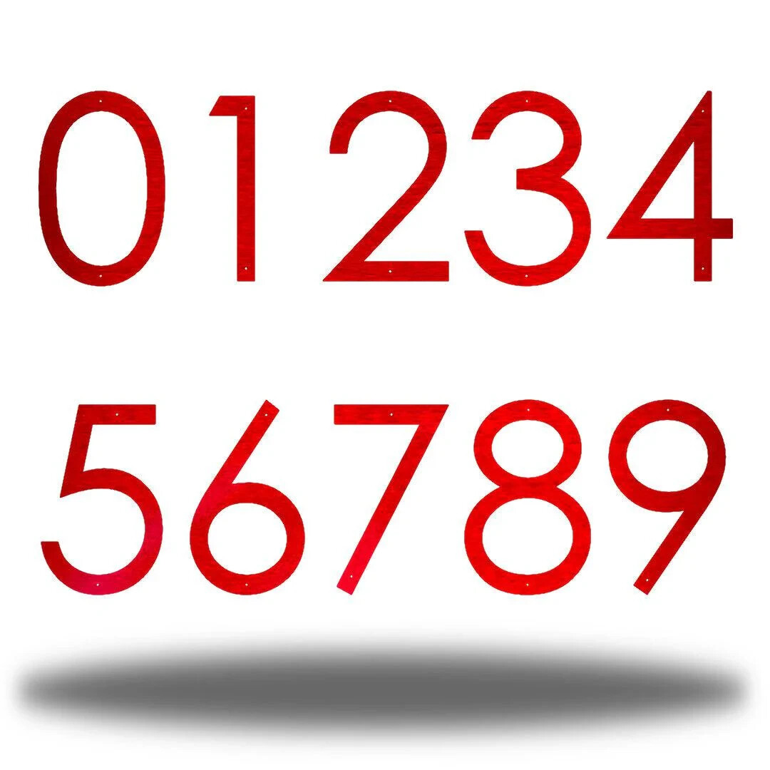 6-18in Metal Modern House Address Numbers