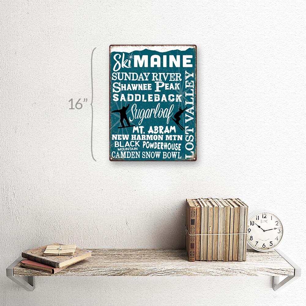 Ski Idaho Metal Art Print for Decorating Vacation, Cabin, and Lake house