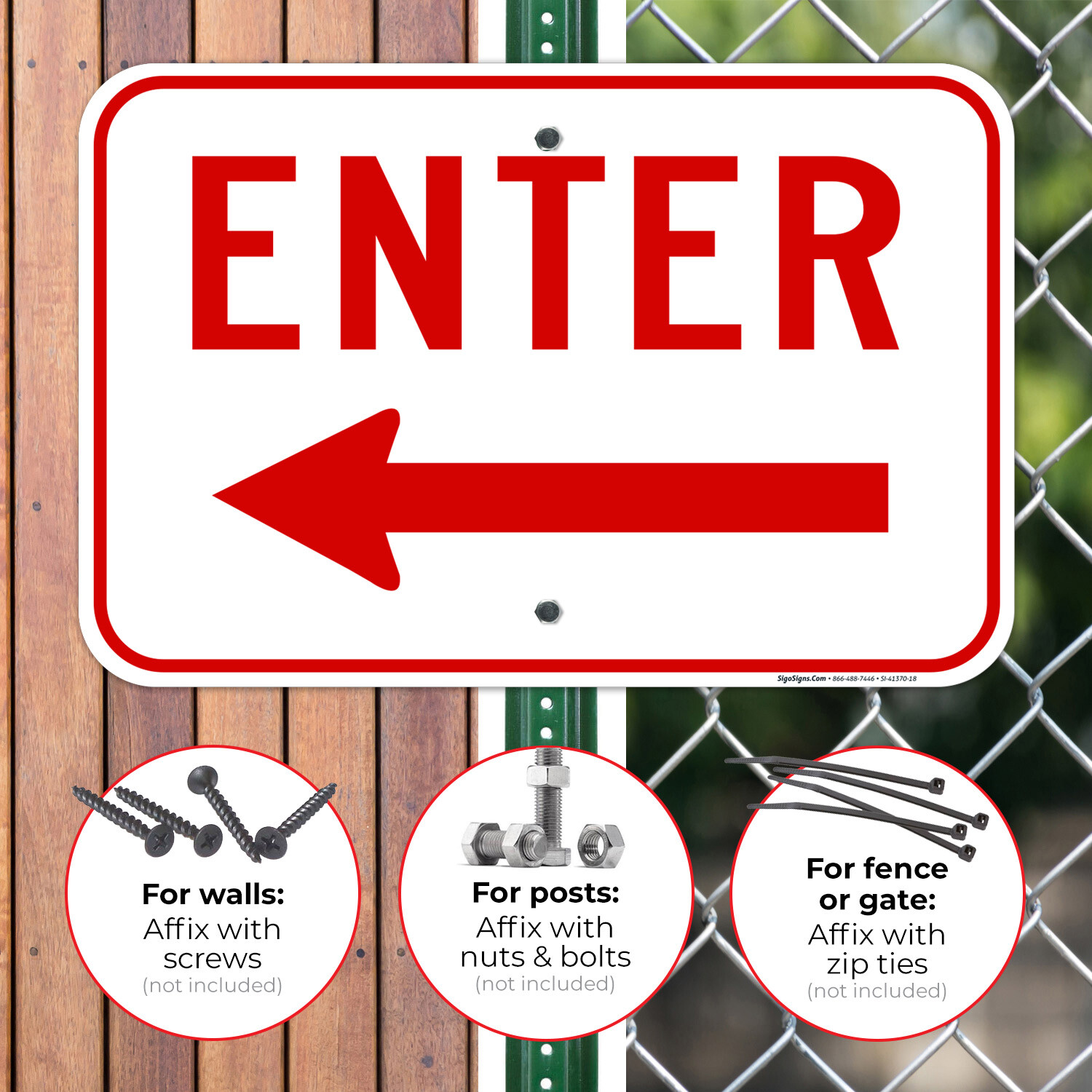 Enter With Left Arrow Sign,